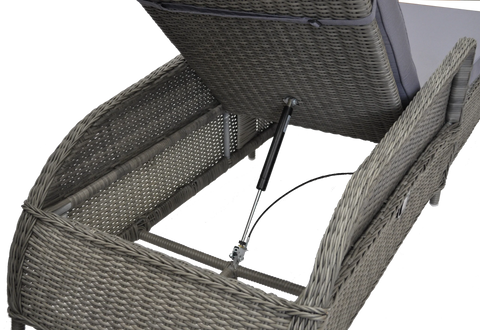 BULLEEN - Luxurious Outdoor Wicker Adjustable Sun Lounge