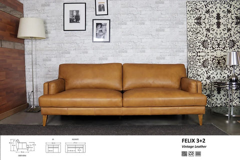 Felix 3+2 Vintage Leather