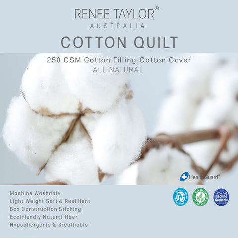 Renee Taylor Premium Light Weight All Cotton Quilt Super King