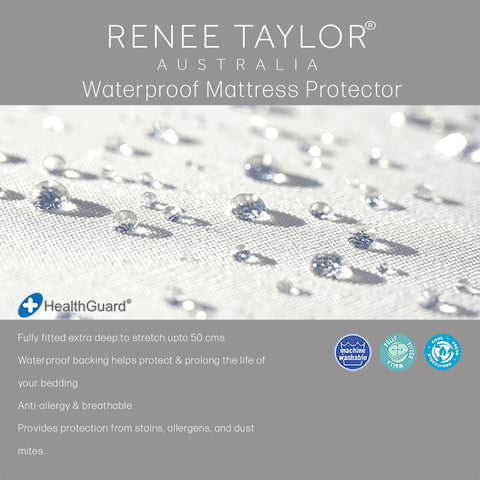 Renee Taylor Premium Waterproof Mattress Protector King Single