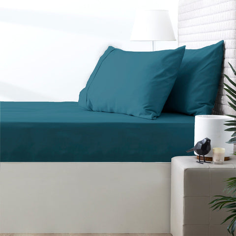 Park Avenue 500 Thread Count Natural Cotton Combo Set King Single Teal