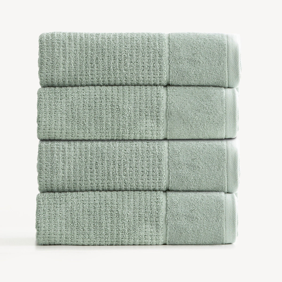 Renee Taylor Cambridge 650 GSM Textured 4 Pack Bath Towel Eucalyptus